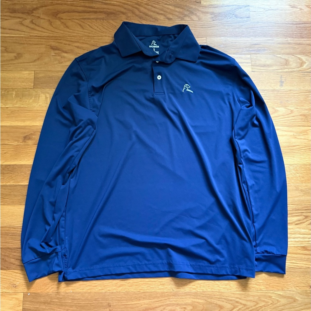 Rhoback Performance Polo Shirt Men’s Large Navy Blue